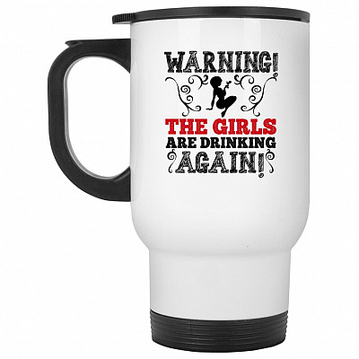 14 oz. White Travel Mug