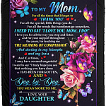 To My Mom For All The Times, White, Cozy Plush Fleece Blanket - 50x60