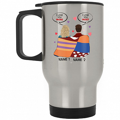 14 oz. Silver Travel Mug