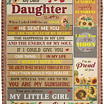 Dad to My Dear Daughter, White, Cozy Plush Fleece Blanket - 50x60