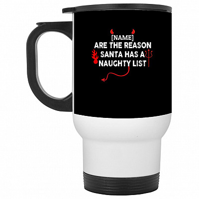 14 oz. White Travel Mug