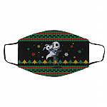 Jack Xmas Face Mask, Black, Cloth Face Cover – Medium/Large