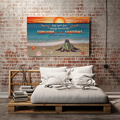 Alternative view of Keep Your Face Always Toward the Sunshine and The Shadows Will Fall Behind You Framed Canvas - Unframed Poster