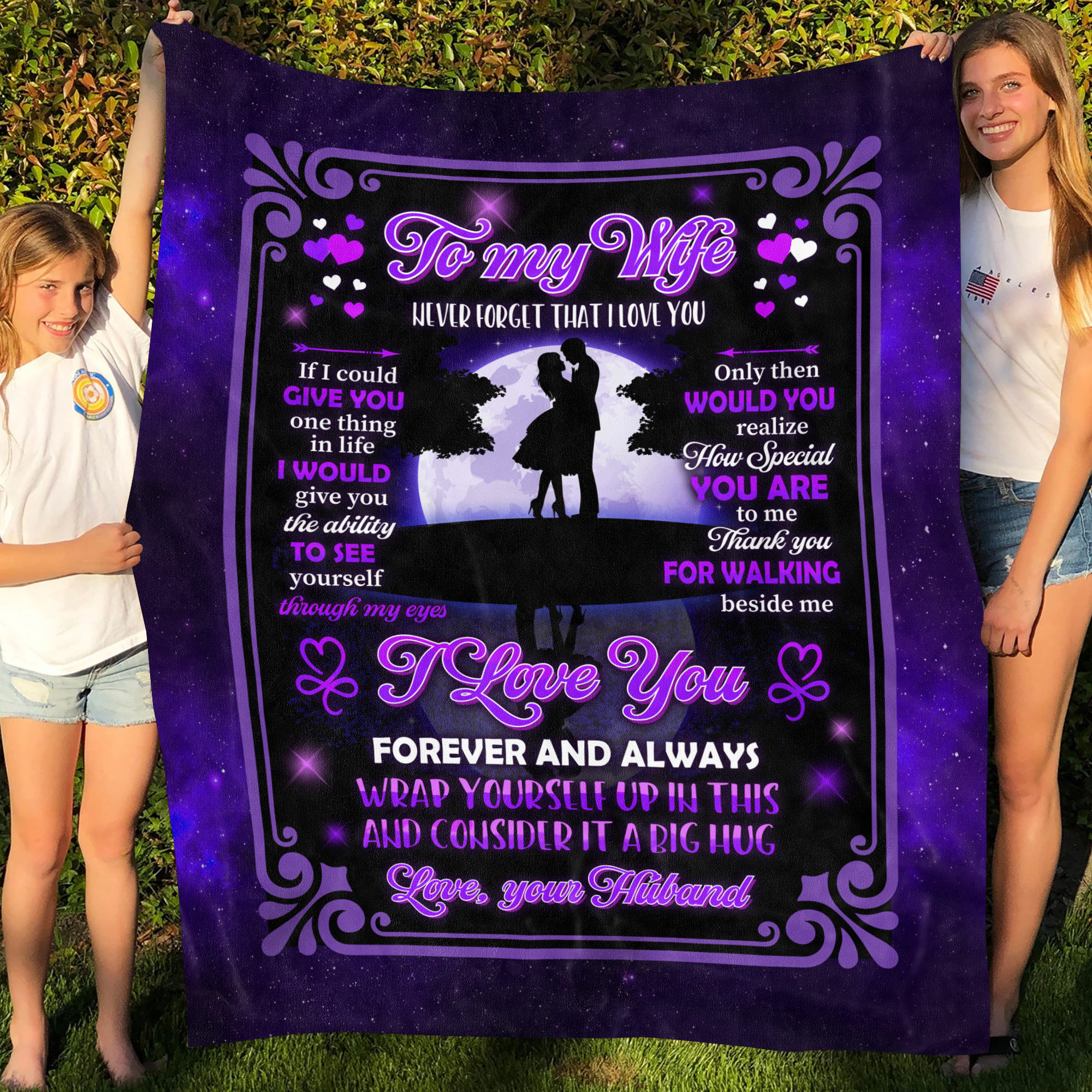 To My WIfe Never Forget That I Love You Blanket 2