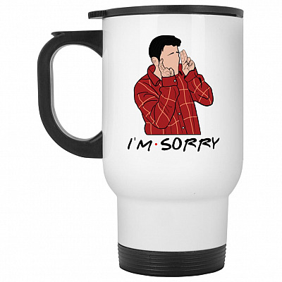 14 oz. White Travel Mug
