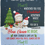 From Mom To My Daughter Snowman, White, Cozy Plush Fleece Blanket - 50x60