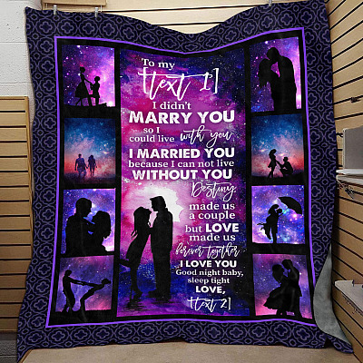 Personalized To My Wife Husband Couple Saying Blanket - To My Girlfriend Boyfriend Quote Customized Blanket