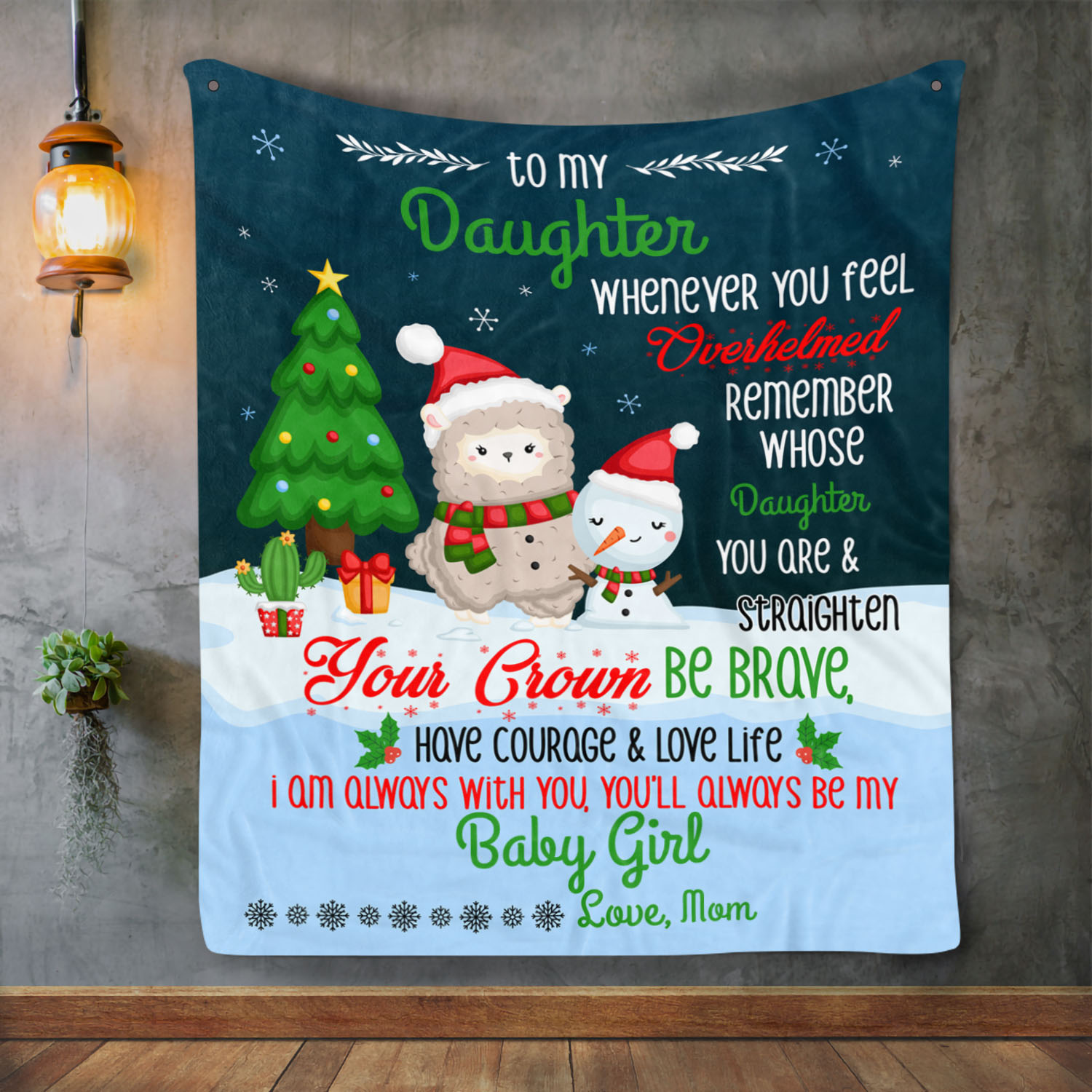 4KT. To My Daughter Snowman Xmas mk2-G-549A39