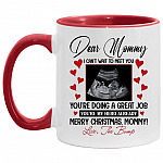 Personalized Photo Dear Mommy Accent Mug, White/Red, 11 oz. Accent Mug
