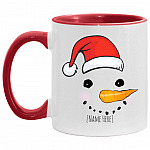 Personalized Funny Snowman Accent Mug, White/Red, 11 oz. Accent Mug Personalized Funny Snowman Accent Mug, White/Red, 11 oz. Accent Mug