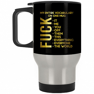 14 oz. Silver Travel Mug