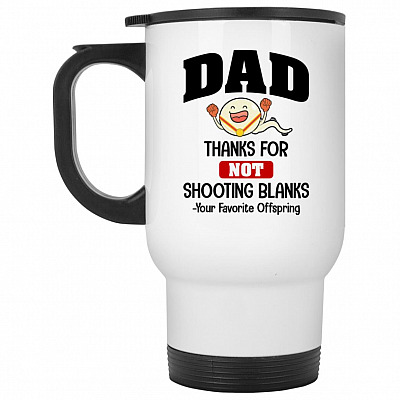 14 oz. White Travel Mug