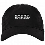 No Trabajo Hat, Black, Brushed Twill Dad Cap No Trabajo Hat, Black, Brushed Twill Dad Cap