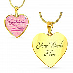 To My Goddaughter I'm As Lucky As Can Be The World's Most Wonderful Goddaughter Belongs To Me Heart Pendant Necklace - Heart Luxury Necklace (Gold Plated)
