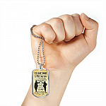 From Son To My Dad It's Not Easy To Raise A Child Army Solider Father's Day Military Dog Tag Pendant Necklace - Dog Tag (Silver)