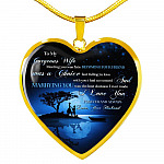 To My Gorgeous Wife Meeting You Was Fate Marrying You Was The Best Decision I Ever Made Heart Pendant Necklace - Heart Luxury Necklace (Gold Plated)