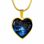 To My Gorgeous Wife Meeting You Was Fate Marrying You Was The Best Decision I Ever Made Heart Pendant Necklace - Heart Luxury Necklace (Gold Plated)