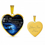 To My Gorgeous Wife Meeting You Was Fate Marrying You Was The Best Decision I Ever Made Heart Pendant Necklace - Heart Luxury Necklace (Gold Plated)