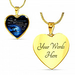 To My Gorgeous Wife Meeting You Was Fate Marrying You Was The Best Decision I Ever Made Heart Pendant Necklace - Heart Luxury Necklace (Gold Plated)