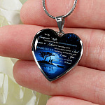 To My Gorgeous Wife Meeting You Was Fate Marrying You Was The Best Decision I Ever Made Heart Pendant Necklace - Heart Luxury Necklace (Silver)