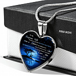 To My Gorgeous Wife Meeting You Was Fate Marrying You Was The Best Decision I Ever Made Heart Pendant Necklace - Heart Luxury Necklace (Silver)