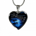 To My Gorgeous Wife Meeting You Was Fate Marrying You Was The Best Decision I Ever Made Heart Pendant Necklace - Heart Luxury Necklace (Silver)