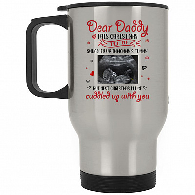 14 oz. Silver Travel Mug