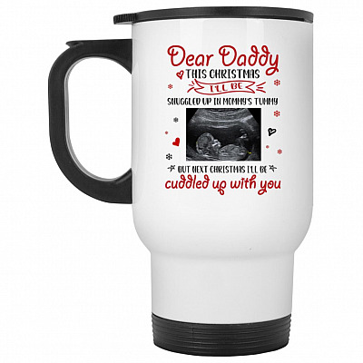 14 oz. White Travel Mug
