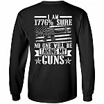 1776 Hoodie, Black, Long Sleeve