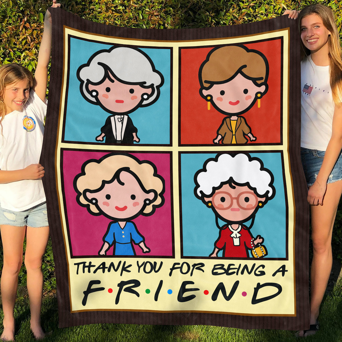 9LV. Golden Girl Blanket Blanket Mockup 5