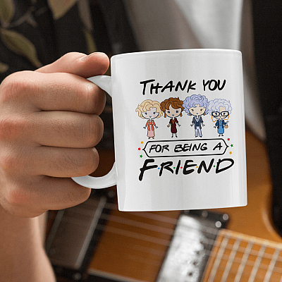 Alternative view of Thank You for Being a Friend Golden Girl Ceramic Coffee Mug - Beer Stein - Water Bottle - Color Changing Mug