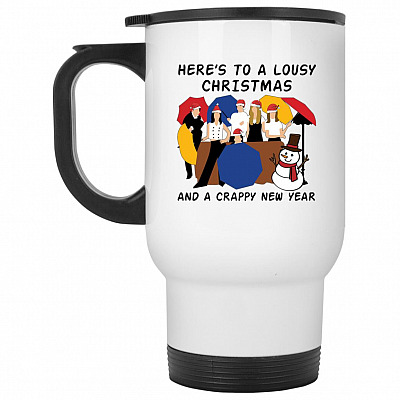 14 oz. White Travel Mug