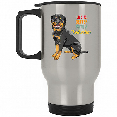 14 oz. Silver Travel Mug