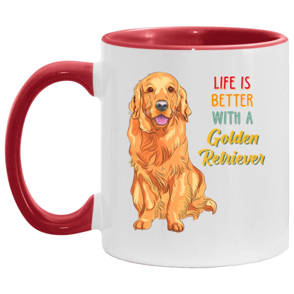 Golden Accent Mug, White/Red, 11 oz. Accent Mug Golden Accent Mug, White/Red, 11 oz. Accent Mug