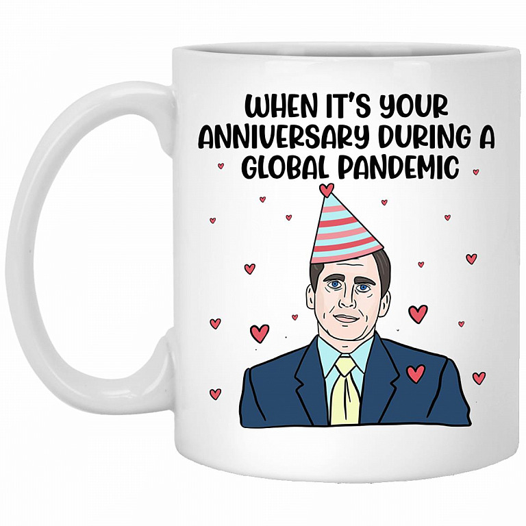 Anniversary Coffee Mug, White, 11 oz. White Mug