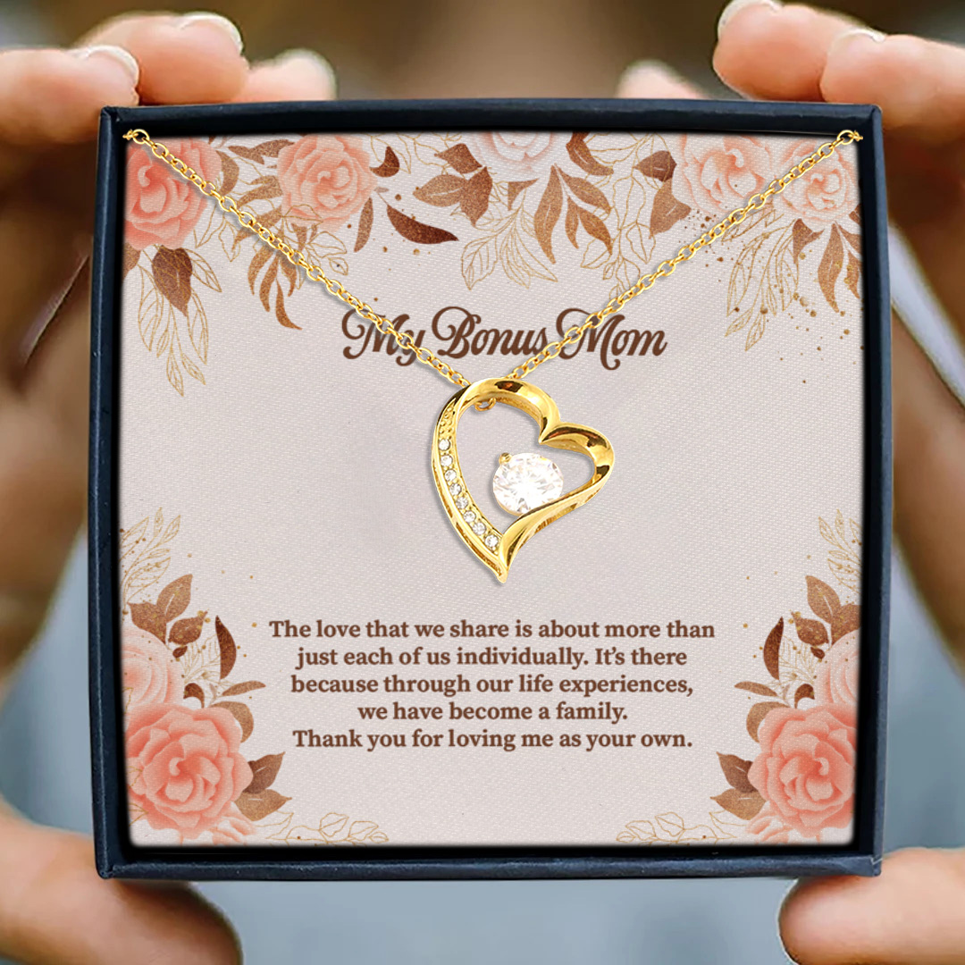 2 HG_ My Bonus Mom Forever Love Necklace (Gold) 3