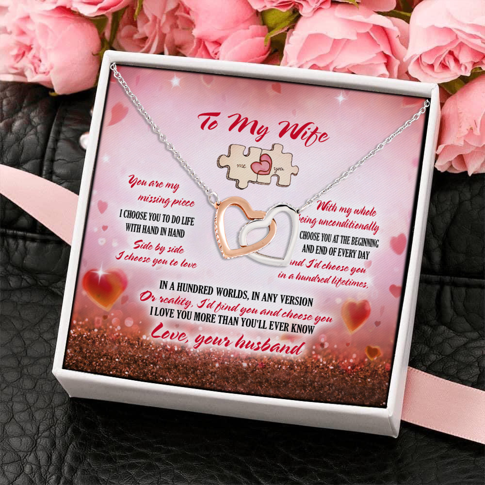 5Th. Missing Piece Interlocking Hearts Necklace 4