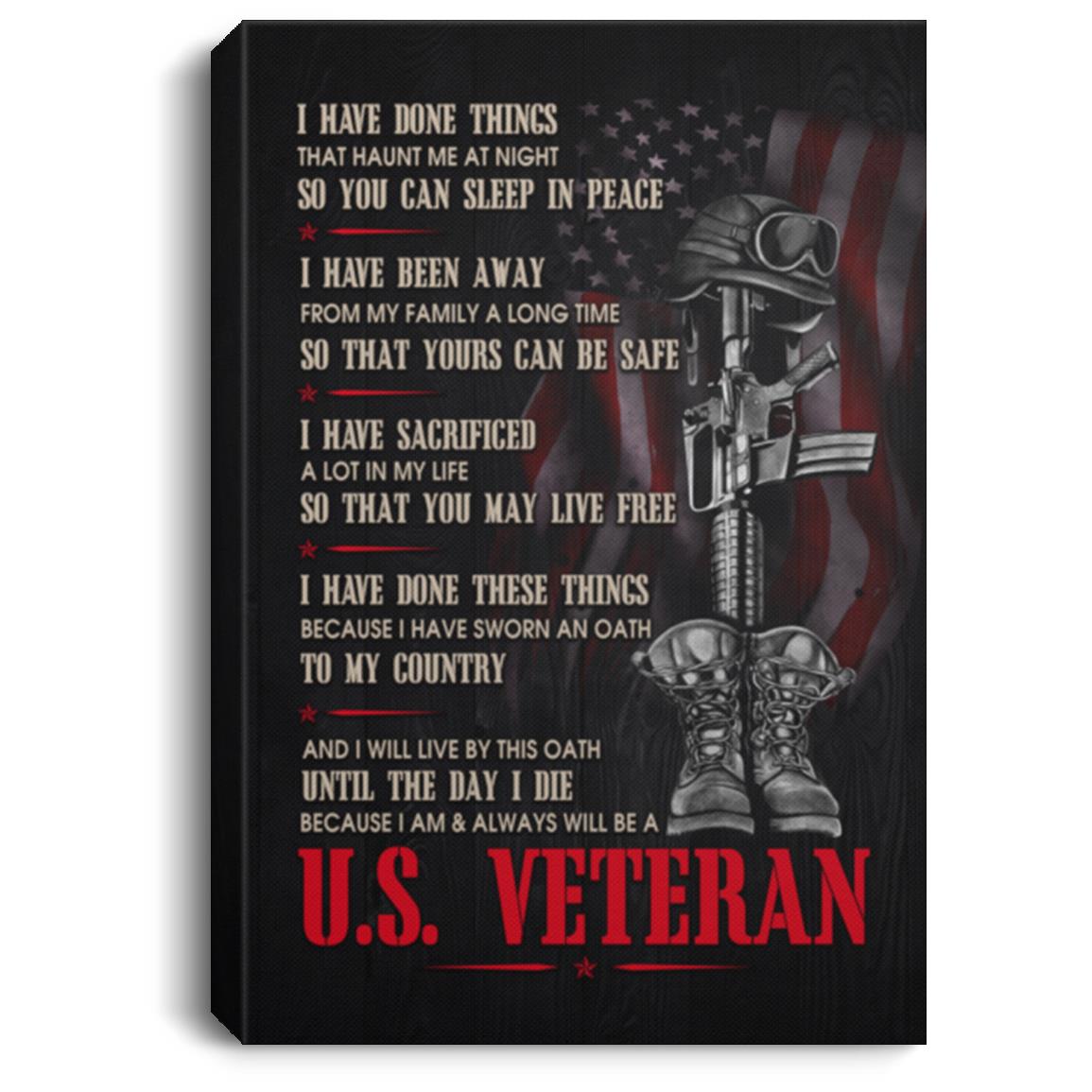 Veteran Canvas, White, 0.75'' Framed Canvas