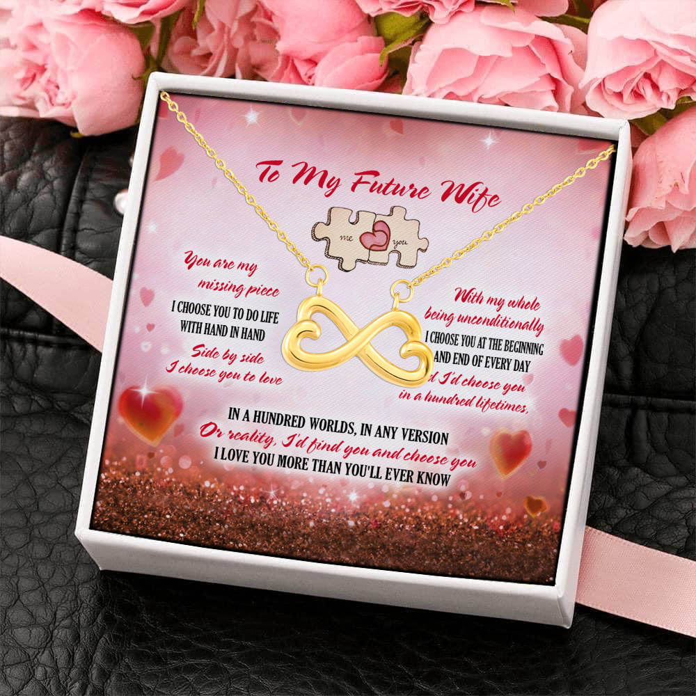 5Th. Missing Piece.futurewife Infinity Heart Necklace (Gold) 4