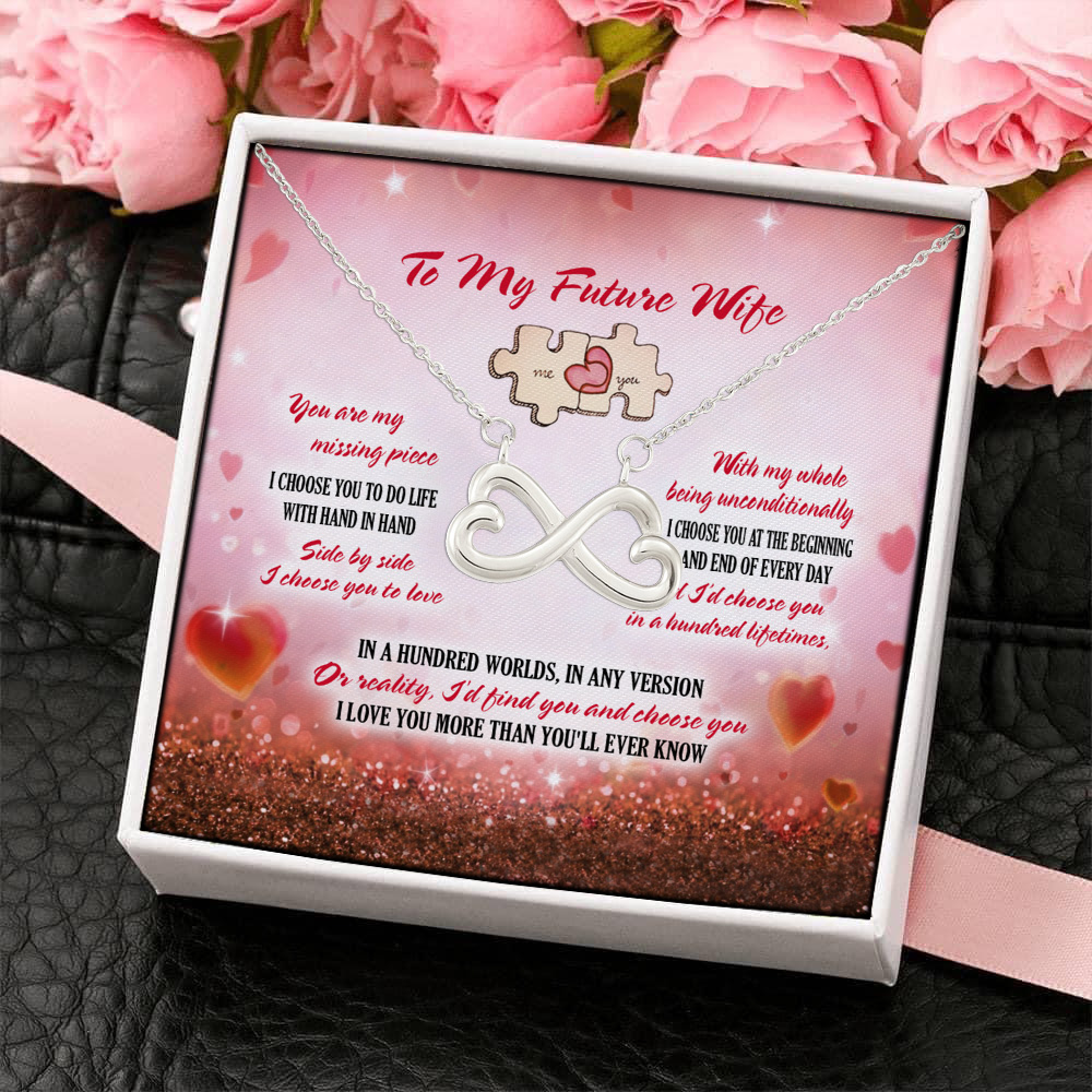 5Th. Missing Piece.futurewife Infinity Heart Necklace (Silver) 4