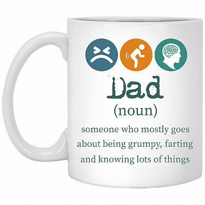 Funny Dad Definition, White, 11 oz. White Mug