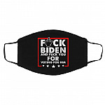 Fuck Biden Mask, White, Cloth Face Cover – Medium/Large