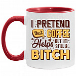 Personalized First Christmas Mug, White/Red, 11 oz. Accent Mug