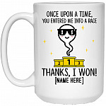 Personalized Once Upon A Time, White, 15 oz. White Mug Personalized Once Upon A Time, White, 15 oz. White Mug