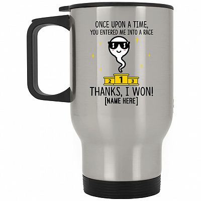 14 oz. Silver Travel Mug