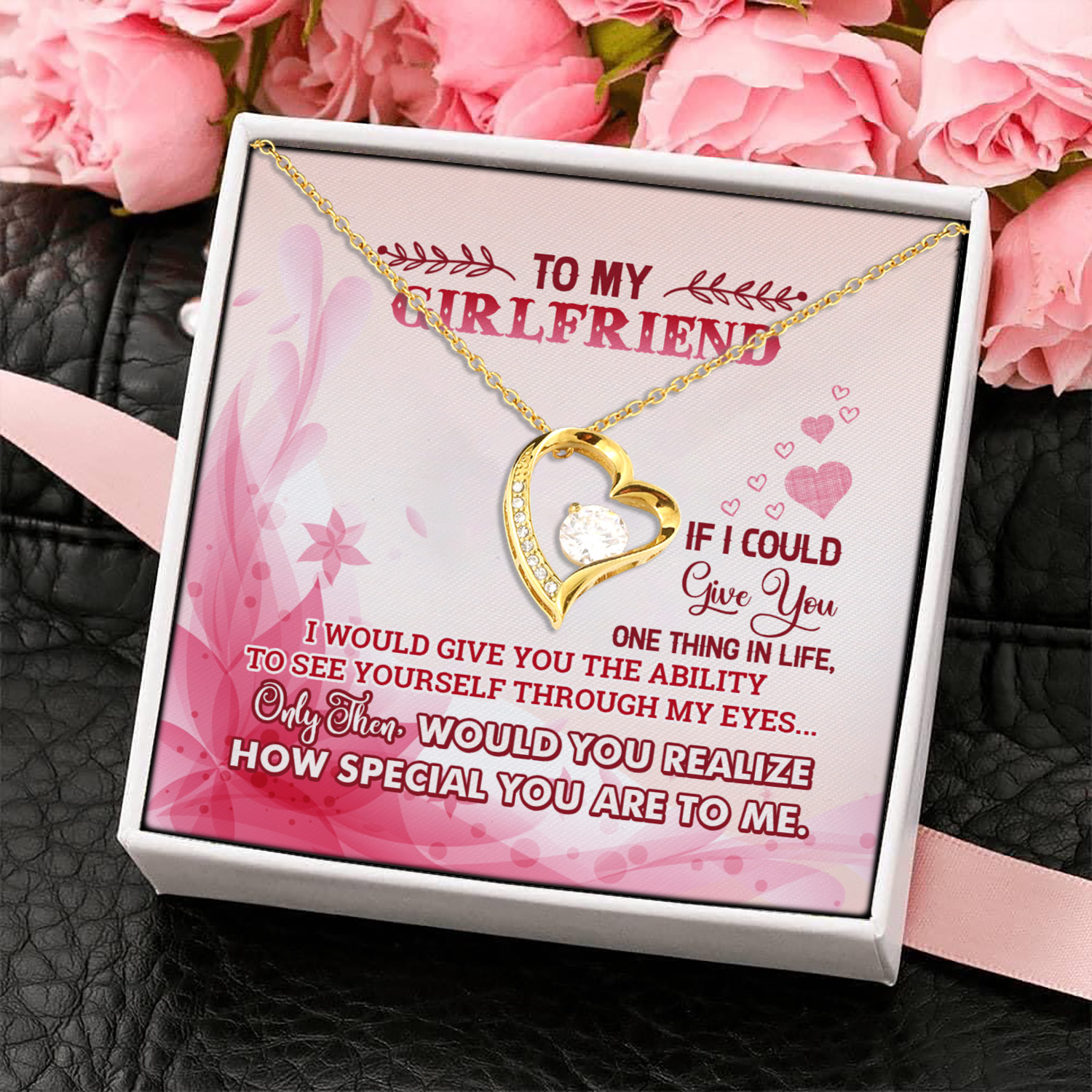 4UT. To My Girlfriend (4) Forever Love Necklace (Gold) 4