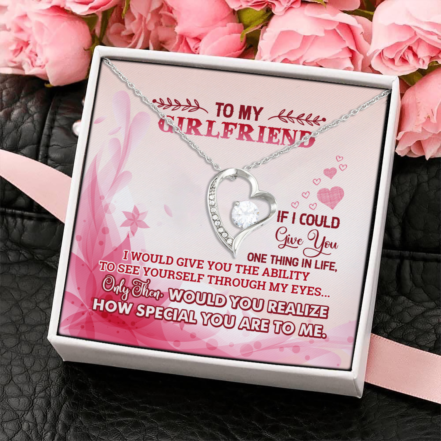 4UT. To My Girlfriend (4) Forever Love Necklace (Silver) 4