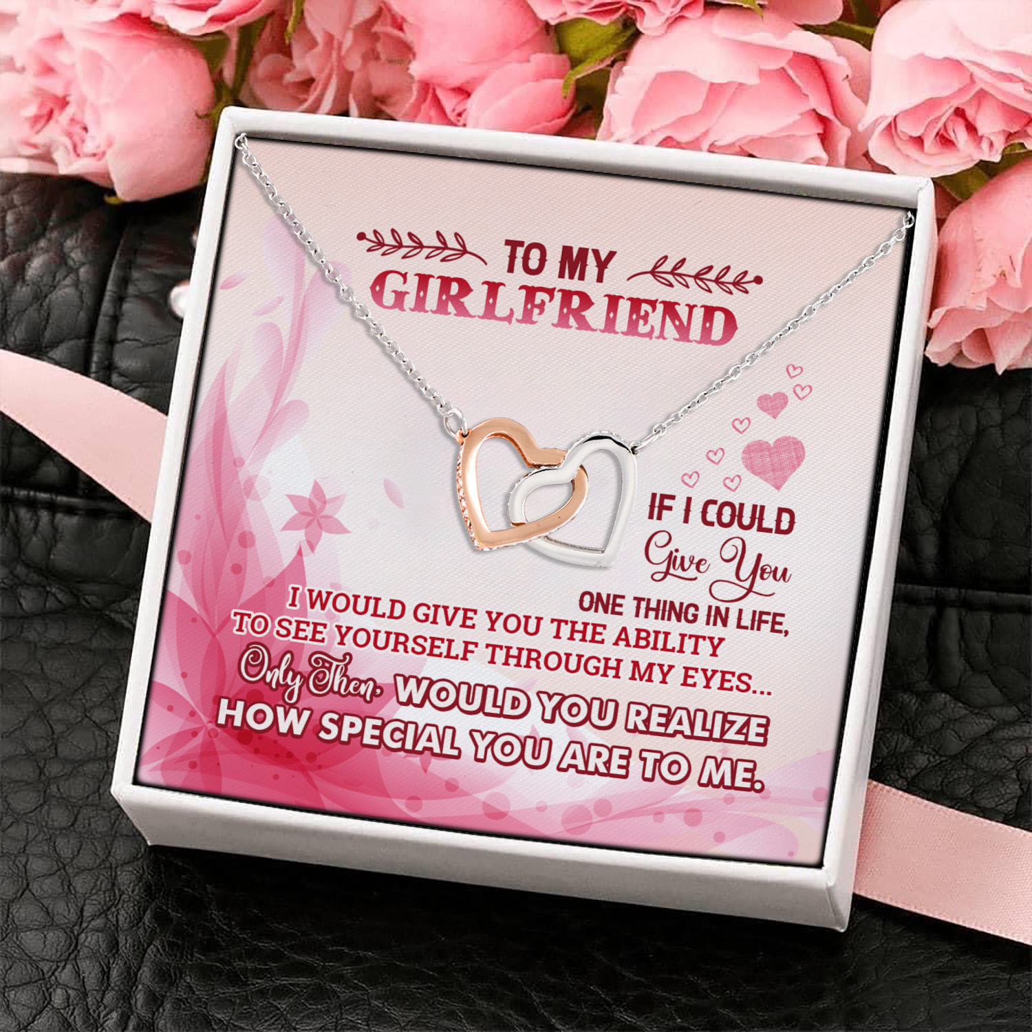 4UT. To My Girlfriend (4) Interlocking Hearts Necklace 4