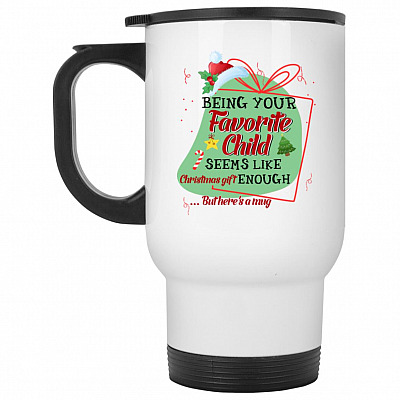 14 oz. White Travel Mug