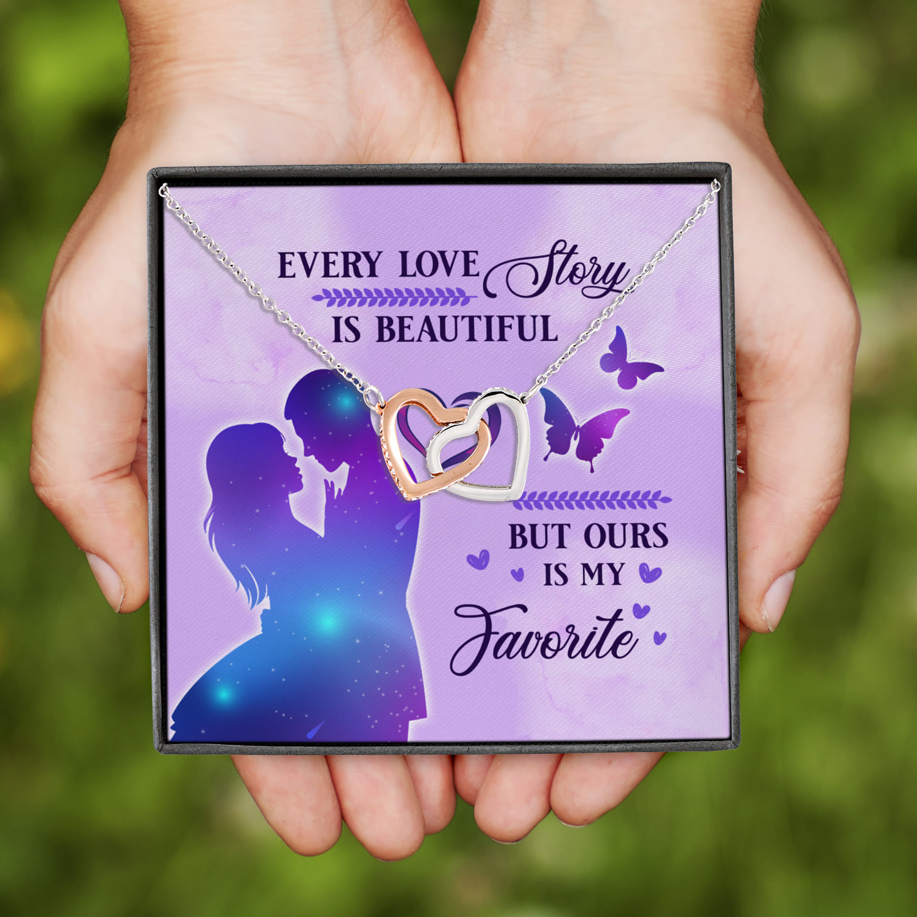 1HP. Every Love Story (5) Interlocking Hearts Necklace